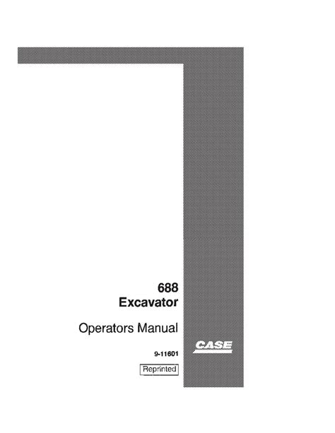 Case 688 Excavator Service Manual Ebook Reader